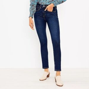 LOFT Modern Skinny Dark Navy Blue Jeans Stretchy size 4